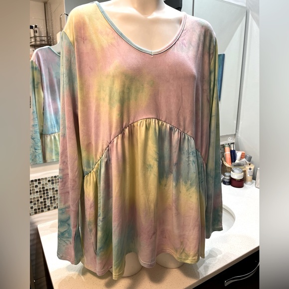 Size XL Suvimuga Tie Dye Babydoll Top - Picture 1 of 6